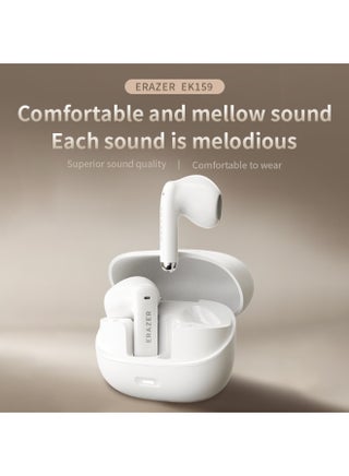 EK159 Bluetooth 5.4 Wireless Earbuds, 13mm Driver, Triple-Detail HD Sound, Low Latency, 30H Battery, Touch Control-Beige - view 4