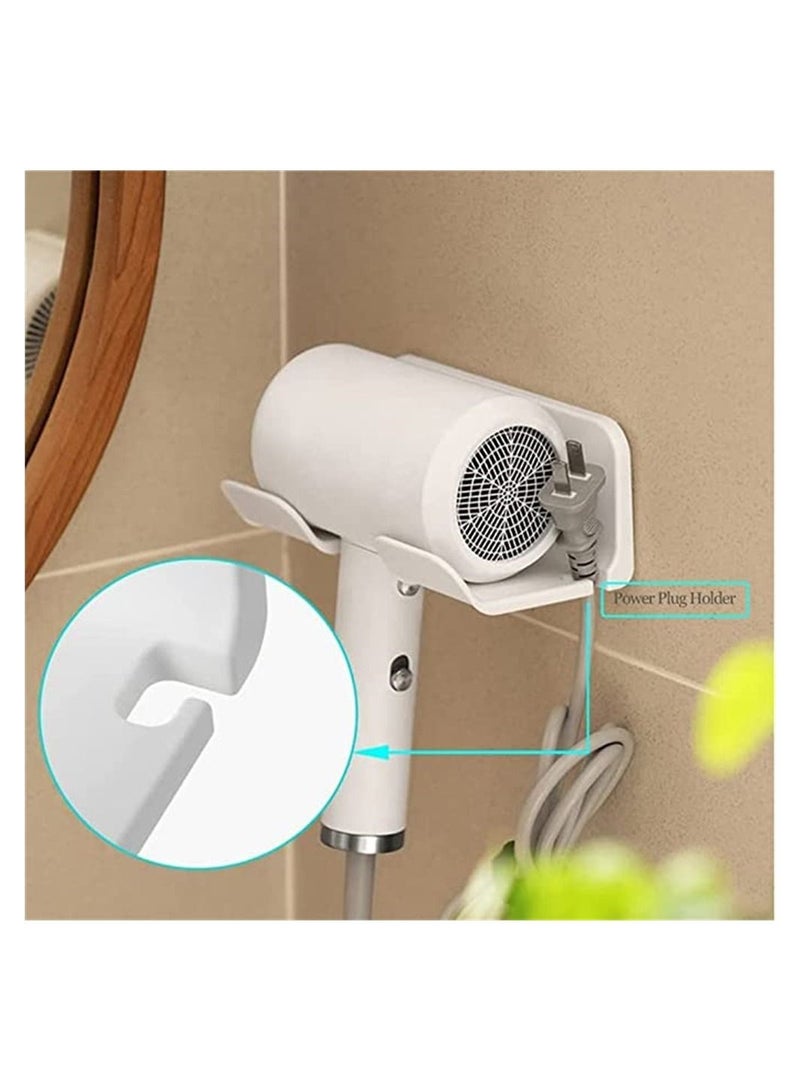 Y&D Universal Hair Dryer Holder, Wall Mounted Self Adhesive Tool Organizer Bathroom, Styling Tools Holder for Brush Rollers Curler Clips Toiletries  - Image 1
