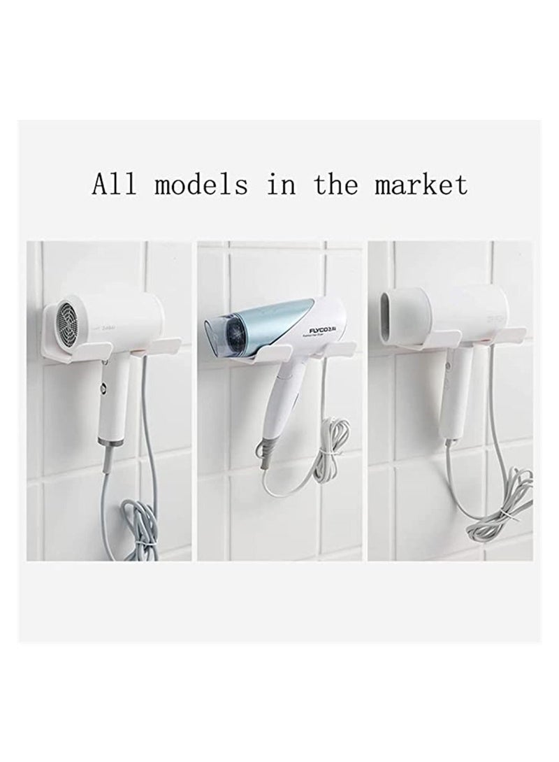 Y&D Universal Hair Dryer Holder, Wall Mounted Self Adhesive Tool Organizer Bathroom, Styling Tools Holder for Brush Rollers Curler Clips Toiletries  - Image 5