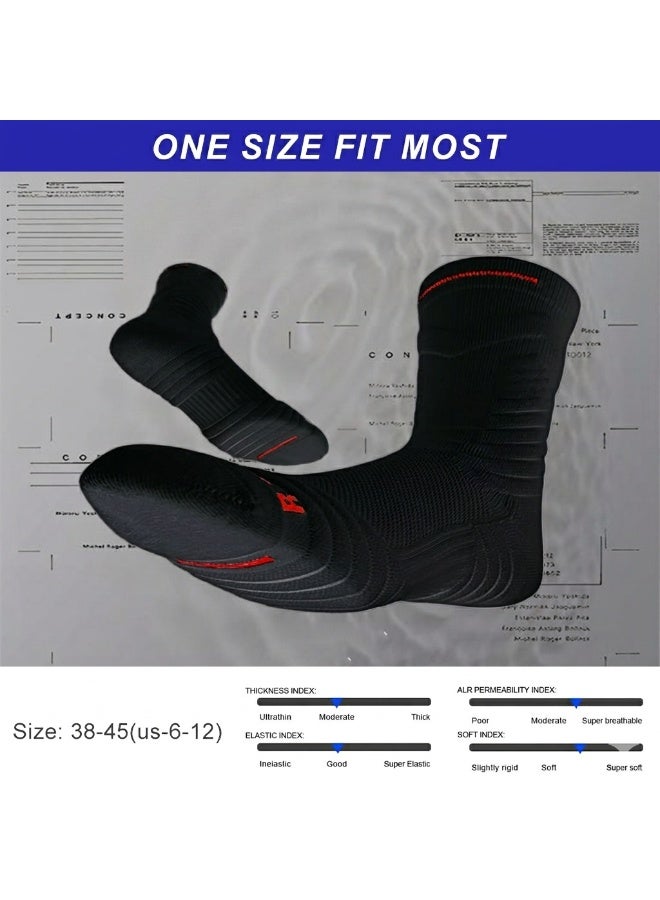 ELEPHANTBOAT® Running Socks For Men, 3 Pairs Pack Cushioned Athletic Sports Socks, Thickened Heel & Toe, Breathable Mesh, White, Anti-Slip, Left/Right Specific, Fitness - Black - Image 2