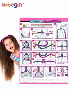 MEBEGIN Girl Braiding Bracelet Making Kit with Braiding Loom, DIY Craft Kit with 12 Bracelets and 7 Knot Styles, Fun Arts and Crafts Toys, Easy to Create by Yourself, Ideal Gift for Kids for Kids Aged 5+  - Image 3