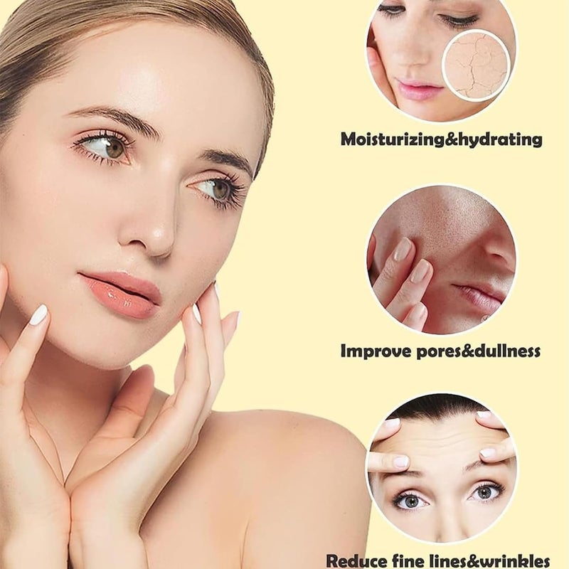 KRLZ Collagen Facial Masks Skin Care Hydrating Face Sheet Mask with Hyaluronic Acid Hydrolyzed Collagen Mask for Deeply Moisturizing Anti Wrinkles Refreshing Skin 24K Gold5 Pcs - Image 4
