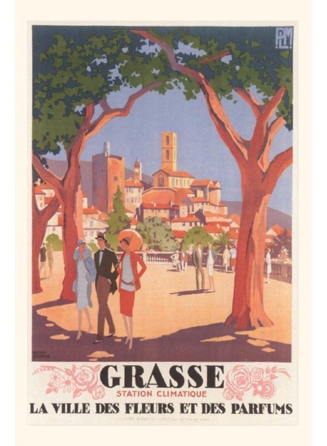 Vintage Journal Grasse Travel Poster - Paperback
