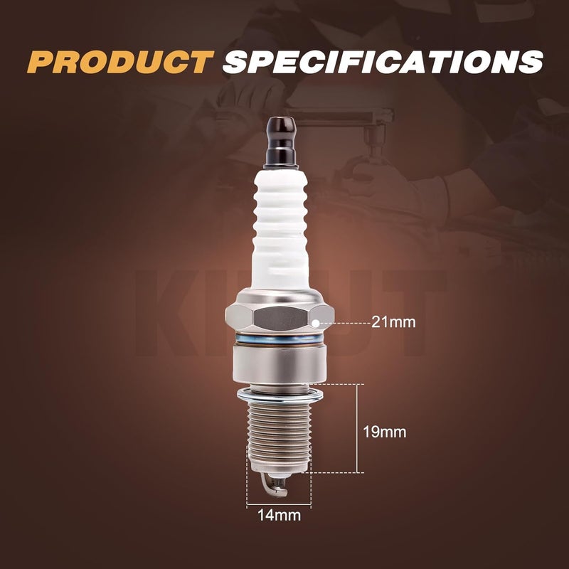 Kizut شمع إشعال F6RTC لمحرك MTD 951-10292 751-10292 Torch 131-039 جزازة العشب مولد 2Pack - Image 3