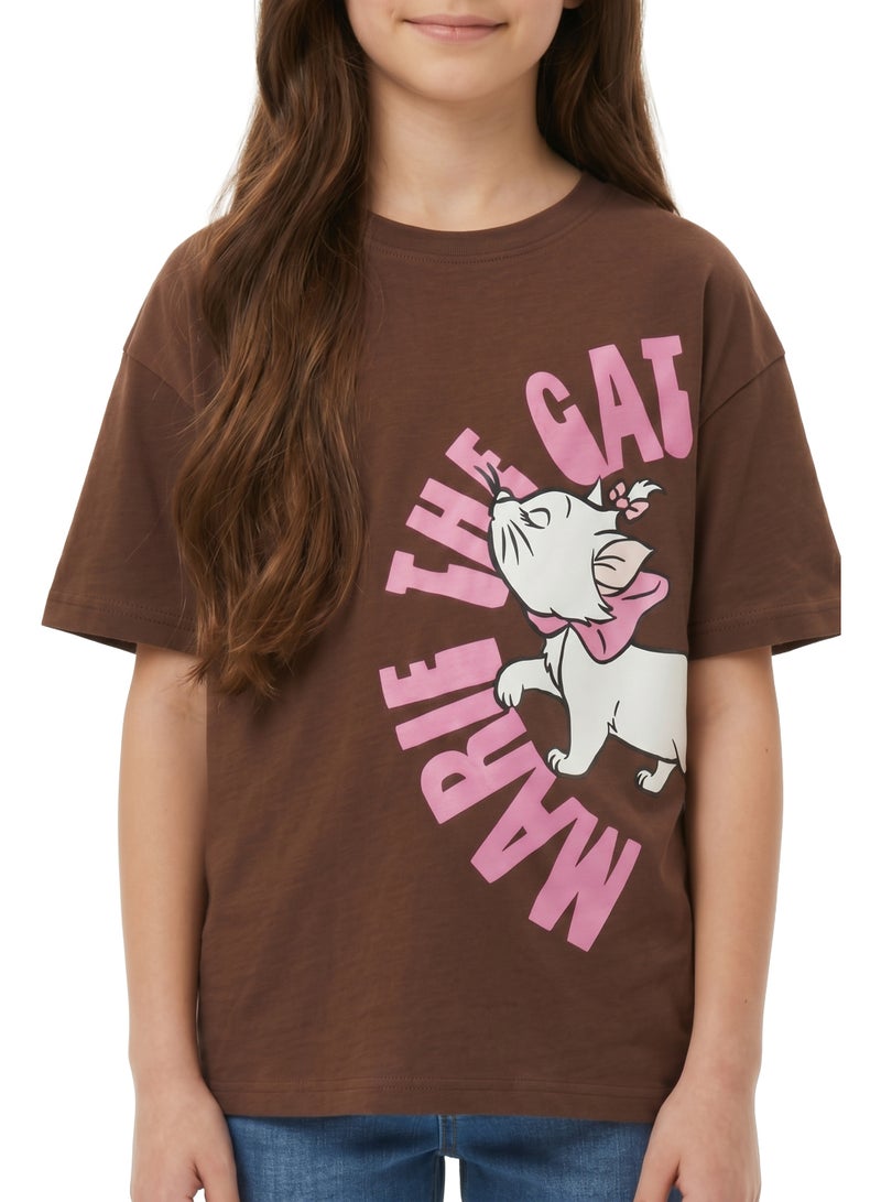 Disney Marie “The Cat” Oversized Drop Shoulder T-Shirt for Teen Girls - Image 4