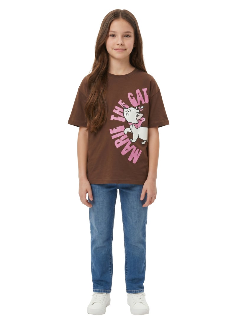 Disney Marie “The Cat” Oversized Drop Shoulder T-Shirt for Teen Girls - Image 3