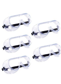 KASTWAVE 5 Pack Clear Protective Glasses Goggles Eye Safety Glasses for Construction, Shooting, Laboratory, Daily Life  - Image 1