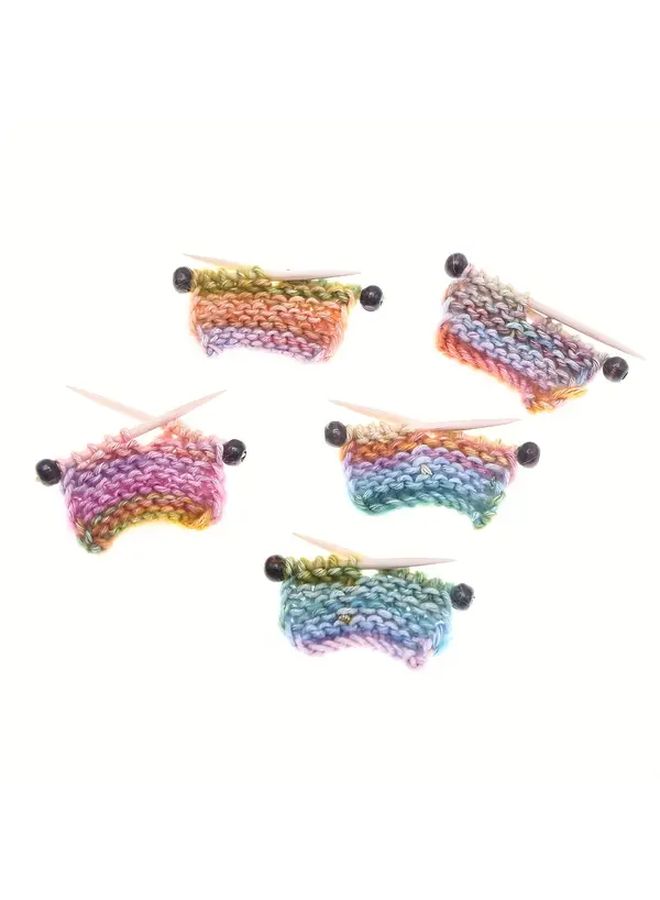 Handmade Crochet Style Dollhouse Miniature Sweater Colorful Stripes Floral Random Gradient Color 1 - Image 5
