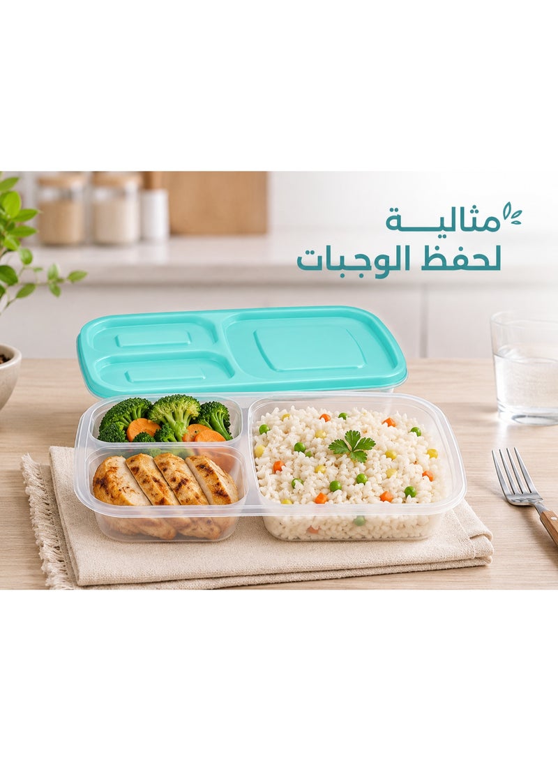 فافيلا طقم لانش بوكس مقسم 3 أقسام – 2 قطعة – سعة 2.2 لتر لكل علبة – علب حفظ وتحضير الوجبات للمدرسة والعمل والثلاجة – سهلة الفتح والتنظيفطقم لانش بوكس مقسم 3 أقسام – 2 قطعة – سعة 2.2 لتر لكل علبة – علب حفظ وتحضير الوجبات للمدرسة والعمل والثلاجة – سهلة الفتح والتنظيف - Image 5
