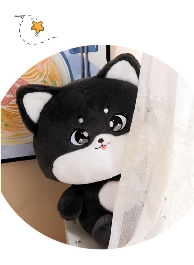 Luckam Adorable Black Cat Plush Toy, Soft Stuffed Animal Pillow for Kids, Suitable for Hugging & Cuddling (9.8") - Image 1
