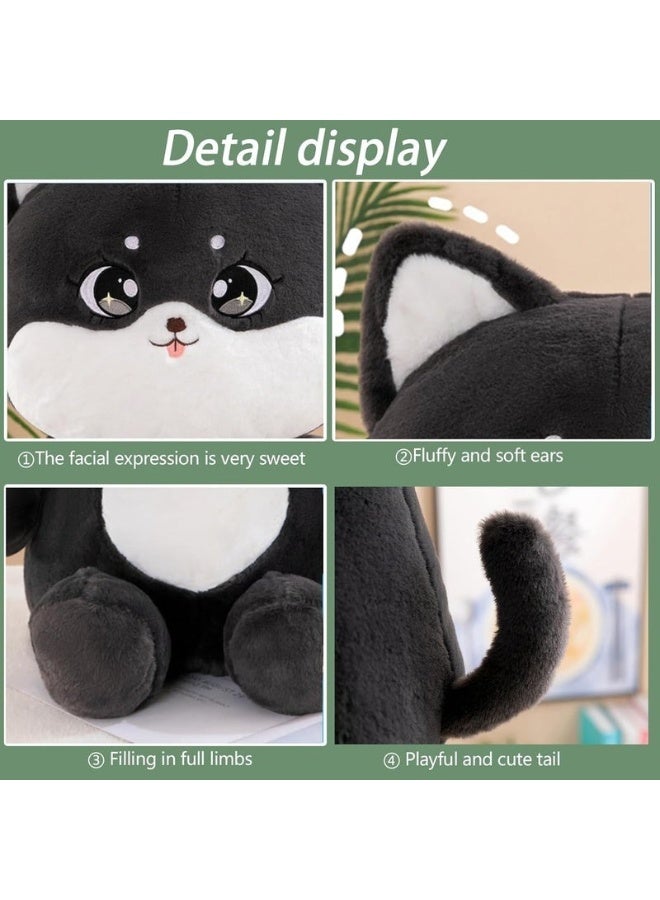 Luckam Adorable Black Cat Plush Toy, Soft Stuffed Animal Pillow for Kids, Suitable for Hugging & Cuddling (9.8") - Image 4