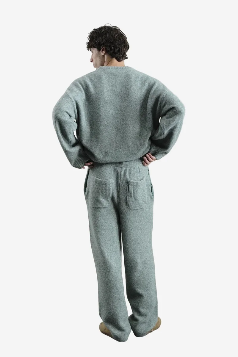 Giesto Mint Green GIESTO Men's Long Knitwear Pants with Drawstring Waist for Men | Best Price UAE