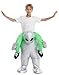 HSCTEK Inflatable Alien Costume Kids Boys Girls Blow Up Riding Alien Abduction Cosplay Child Carrying Me Holding Man Halloween Costume Children Silver - Image 2