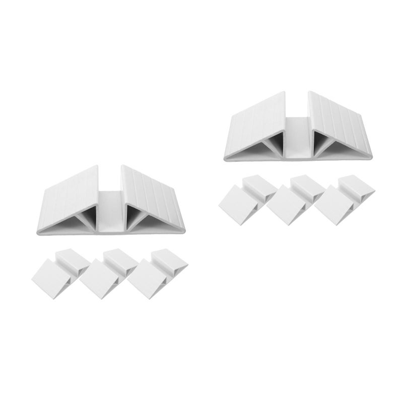 8 pcs Triangle Reinforcement Feet Support Feet Reinforcement Fittings for Dog Gates Wood Panel Fences - Image 1