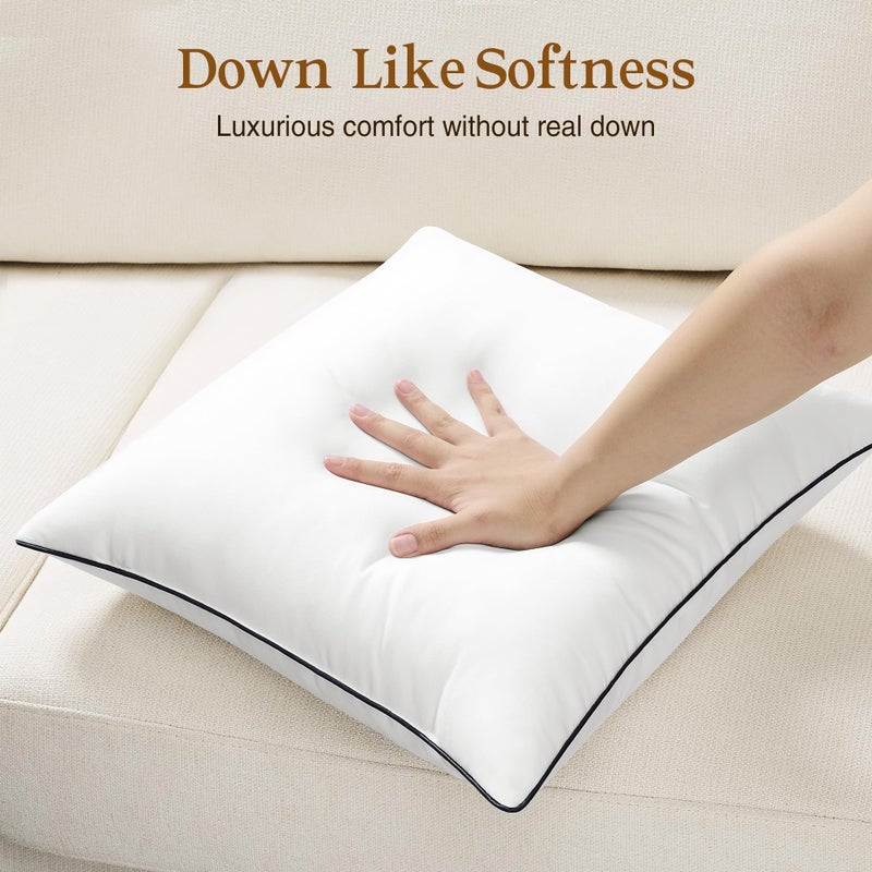 puredownÂ® 20x20 Pillow Inserts Set of 2, Fluffy Overfilled Down Alternative Decorative Pillows, Soft Plush Throw Pillows for Couch, Sofa, Bed and Home Decor - Image 3
