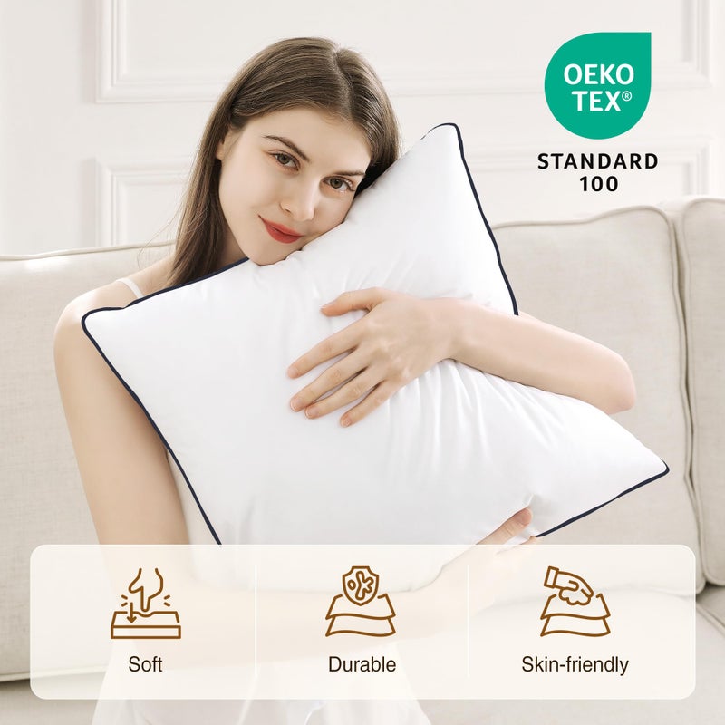 puredownÂ® 20x20 Pillow Inserts Set of 2, Fluffy Overfilled Down Alternative Decorative Pillows, Soft Plush Throw Pillows for Couch, Sofa, Bed and Home Decor - Image 4