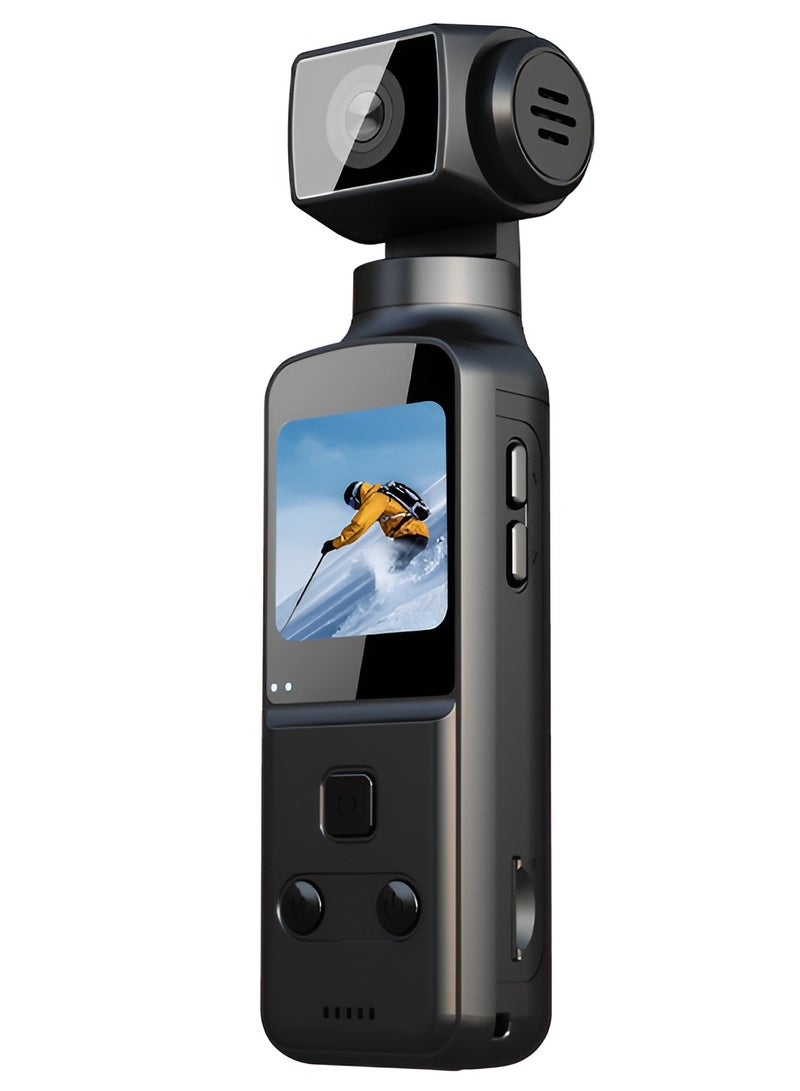 4K HD Sports Camera – Anti-Shake Pocket Camera for Outdoor Adventures, Hiking, Cycling – Handheld & Clip-On Action Camera – 270° Rotatable Lens – WiFi Video Transfer – Long Battery Life – Lightweight & Portable - Image 1