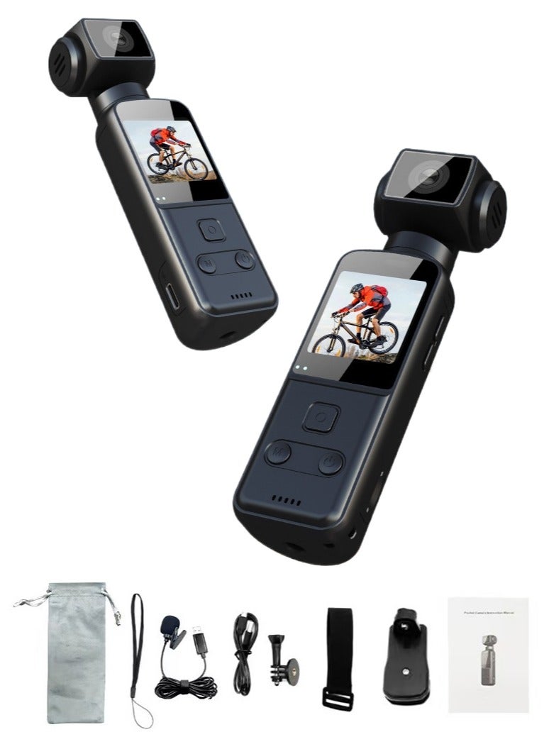 4K HD Sports Camera – Anti-Shake Pocket Camera for Outdoor Adventures, Hiking, Cycling – Handheld & Clip-On Action Camera – 270° Rotatable Lens – WiFi Video Transfer – Long Battery Life – Lightweight & Portable - Image 1