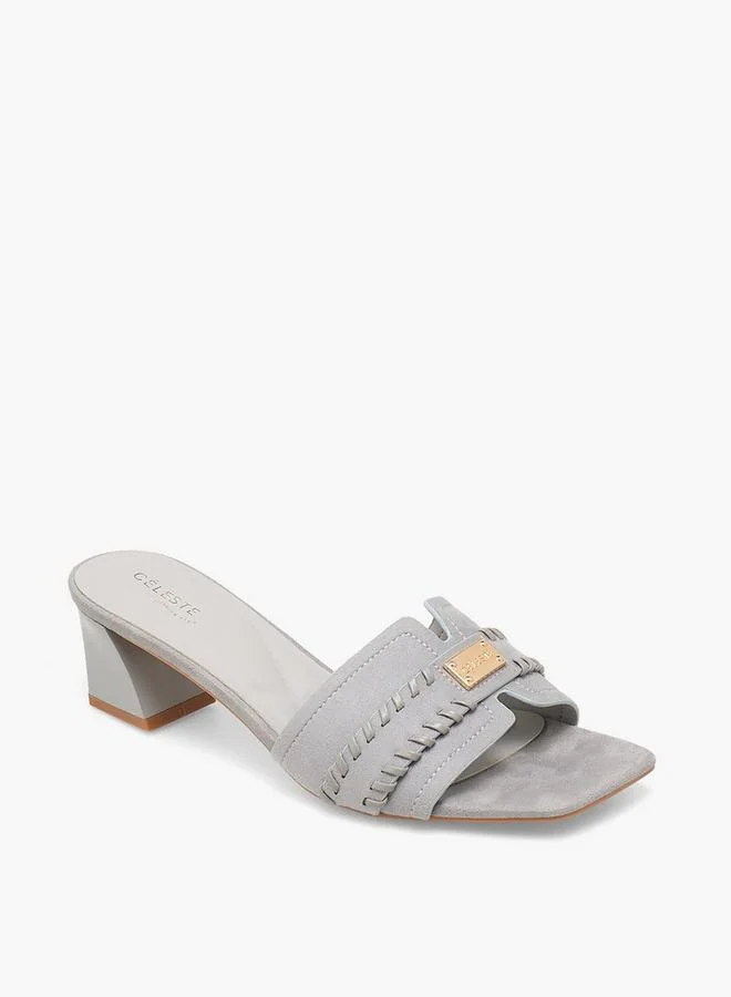 سيليست Women Metallic Accent Block Heel Sandals
