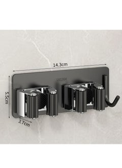Generic 2 self-adhesive SUS304 stainless steel hooks, clips.Suitable for hooks for brooms, mops, towels, cleaning utensils, and kitchen utensils.  - Image 2
