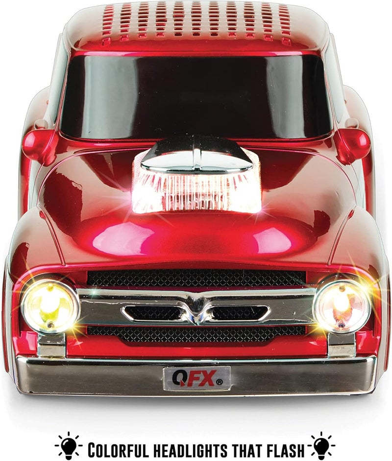 QFX Bluetooth 1956 Pickup Truck Replica Speaker with LED Party Lights - Image 5