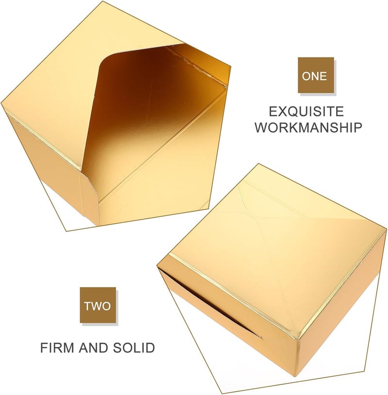 KICHOUSE 2pcs Flower Packaging Boxes Paperboard Envelope Boxes with Gold Finish for Florist Bouquet Wrapping and Flower Storage - Image 3