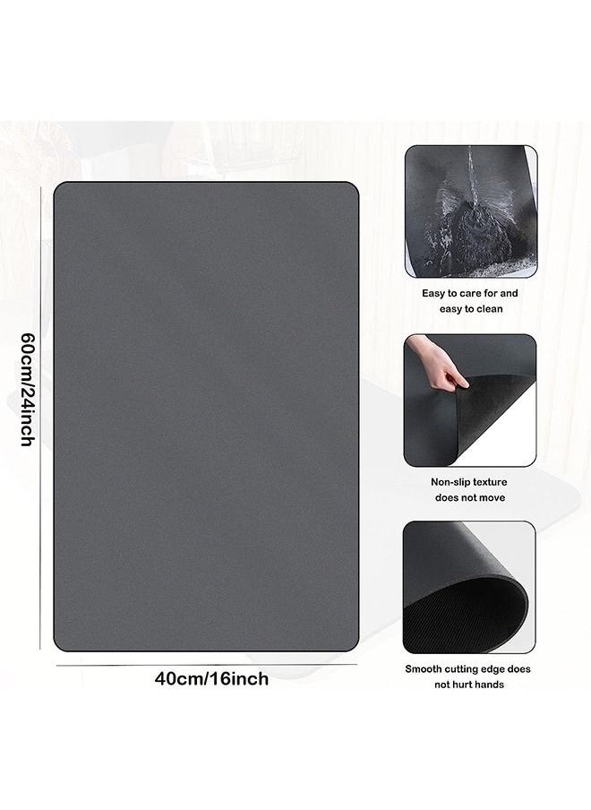 Arabest Coffee Bar Mat, For Spill-Proof,24x16inch Hide Stain Absorbent Mat, Non-slip Rubber Backed Coffee Machine Mat, Easy to Clean and Quick Drying  - Image 5