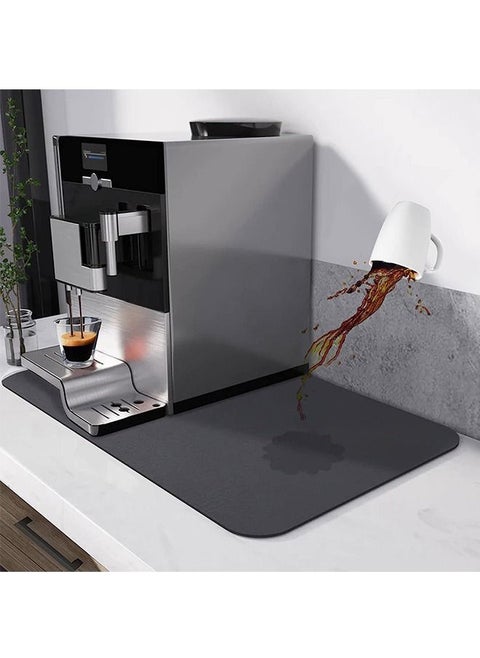 Coffee Bar Mat, For Spill-Proof,24x16inch Hide Stain Absorbent Mat, Non-slip Rubber Backed Coffee Machine Mat, Easy to Clean and Quick Drying