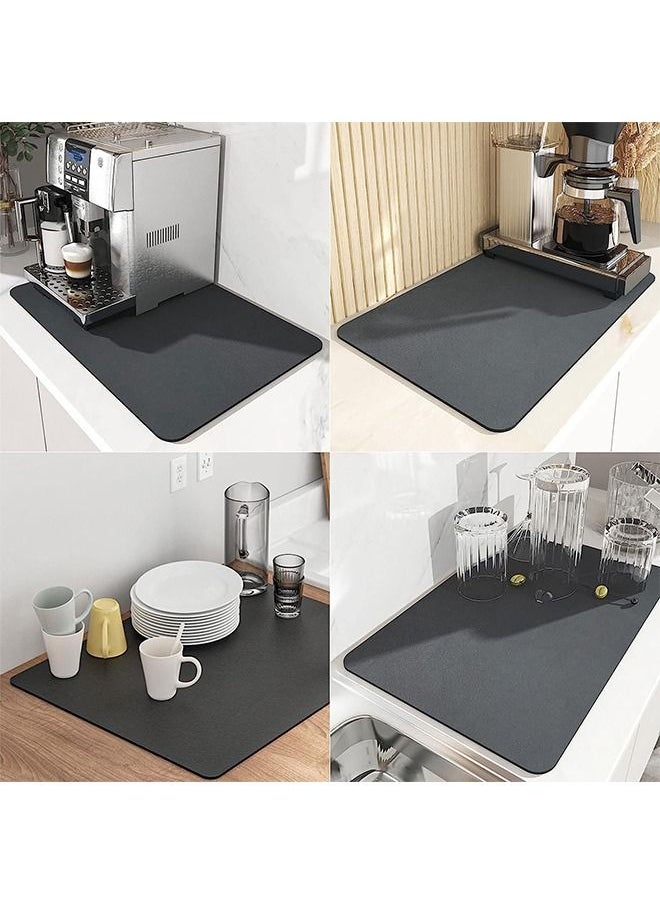 Arabest - Coffee Bar Mat, For Spill-Proof,24x16inch Hide Stain Absorbent Mat, Non-slip Rubber Backed Coffee Machine Mat, Easy to Clean and Quick Drying - Image 1