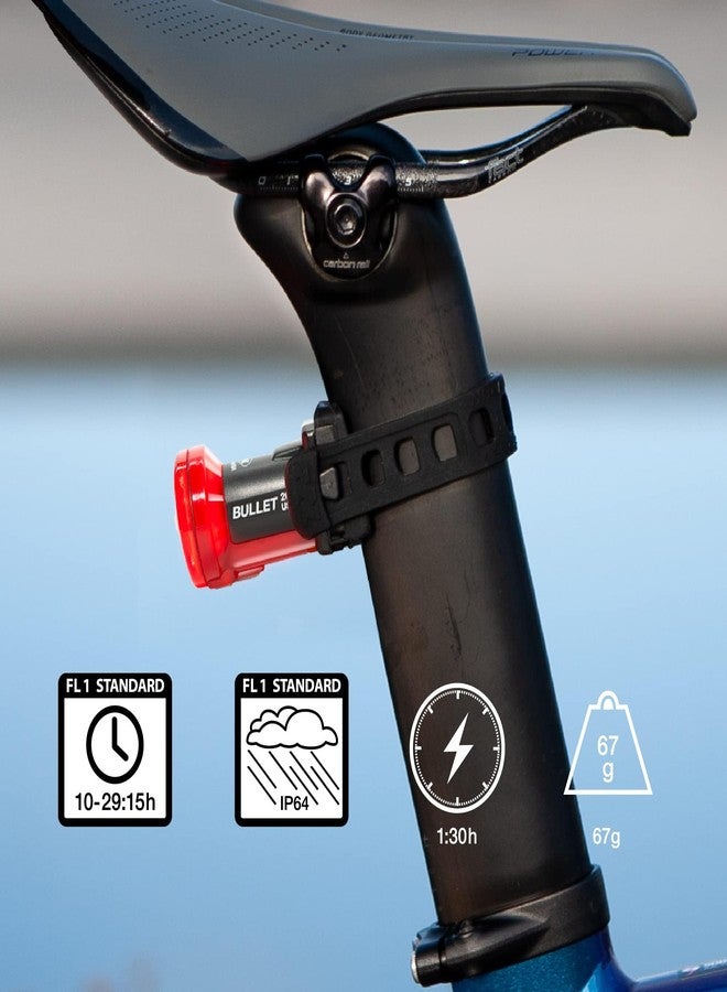NiteRider نظام إضاءة خلفية للدراجات نيترايدر بليت 200 200 لومن قابل للشحن عبر USB قوي مرئي في ضوء النهار سهل التركيب للدراجات الجبلية والمدن والمغامرات وسلامة ركوب الدراجات - Image 2