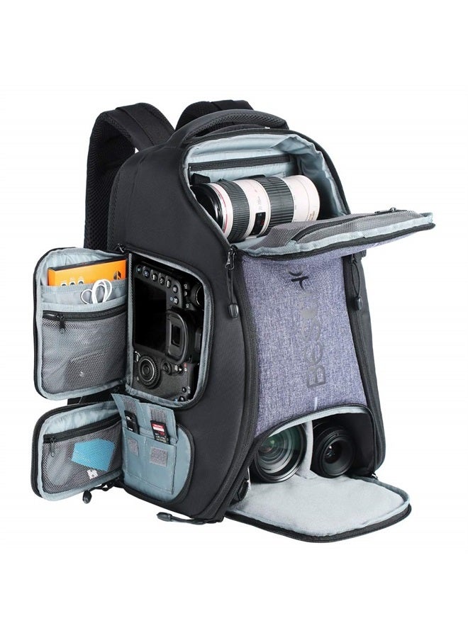 BESCHOI Camera Backpack, Beschoi Waterproof Camera Bag Photography Bag with Tripod Strap and Rain Cover Large Capacity Rucksack for DSLR Camera, Speedlite Flash, Camera Tripod, Laptops, Lens and Accessories  - Image 1