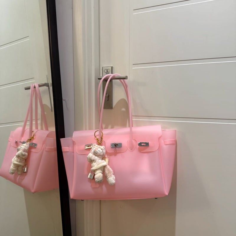 Korean TPU Jelly Shoulder Bag, Women's Large Capacity Waterproof Tote - Image 3
