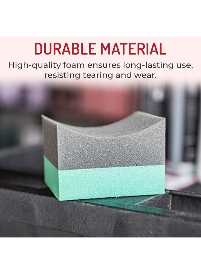 HI-TECH Tire Dressing Applicator Double Wide Curved Foam Sponge (12 Pack) - Image 5