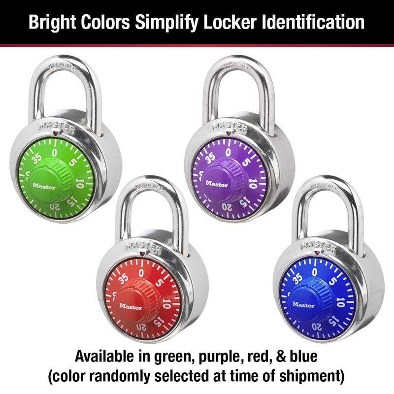 Master Lock 1505D Locker Lock Combination Padlock, 1 Pack, Colors May Vary - Image 4