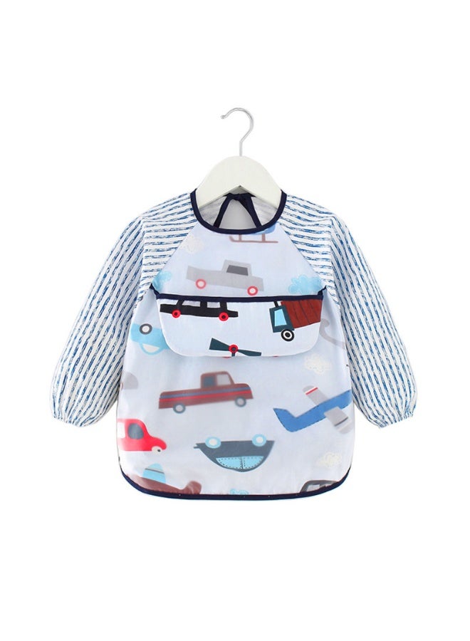 Long Sleeve Baby Bibs, Waterproof Sleeved Bibs Smock for Toddler Baby Girls Boys Eating Feeding,0-12 months - Image 1
