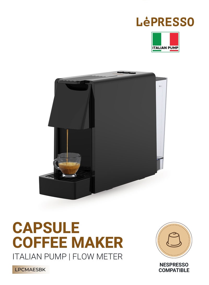 LePRESSO Coffee Maker With Capsule Auto Ejection System Coffee Machine / 600ml Water Tank Capacity / 40ml Short Espresso / 1450W Rated Power / 1450W Rated Power / Self-Cleaning Mode / 80ml Tall Espresso / 19 Bar Pump / Nespresso Capsule Compatible - Black  - Image 1