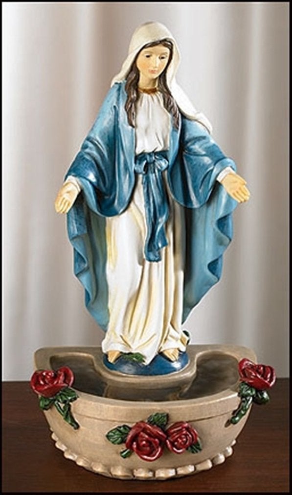 CB Our Lady of Grace Standing Holy Water Font - Image 3
