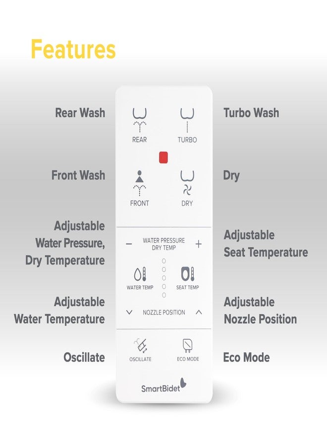 SmartBidet Remote Control Replacement for the SB-1000 Bidet Electronic Toilet Seat Remote - Image 5