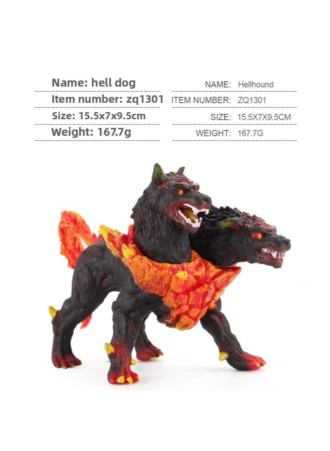 Simulation Warcraft Magic Dragon Model Toy Fire Rock Dragon Stone Dragon Dragon Dragon Dinosaur Animal Jaw Movable Model Ornaments Play-Color:ZQ1301 Hellhound 167.7G - Image 1
