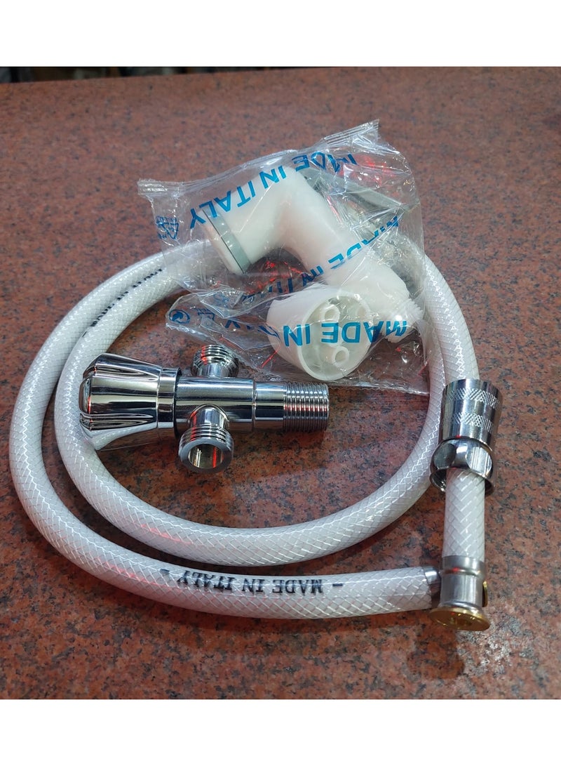 2-way 1-handle angle valve with external bidet for bathroom model 2 - Image 1