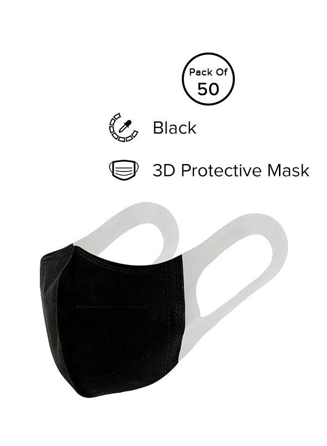 NIBEMINENT 50 Piece 3D Face Mask - Image 1