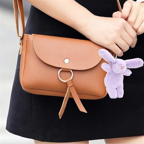 Miokkley Cute Bunny Plush Keychain for Backpack, 3.5" Inch Mini Rabbit Keychain Purse Charm Pendant Gift for Women (Purple) - Image 4