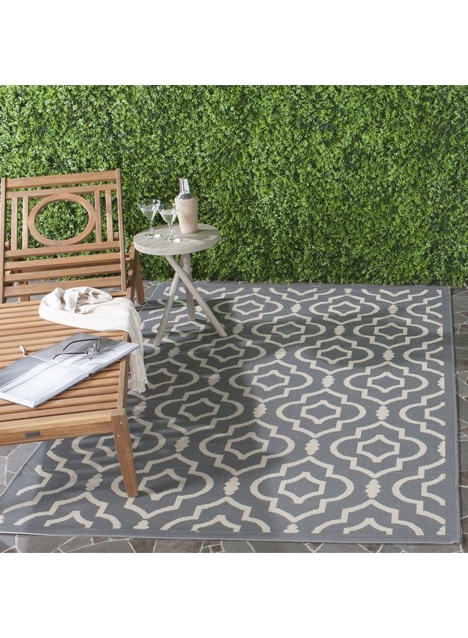Safavieh Courtyard Collection 2'7" X 5' Anthracite Beige Cy6926 Indoor Outside Waterproof Easy Cleansingpatio Backyard Mudroom Accent Mat  - Image 3