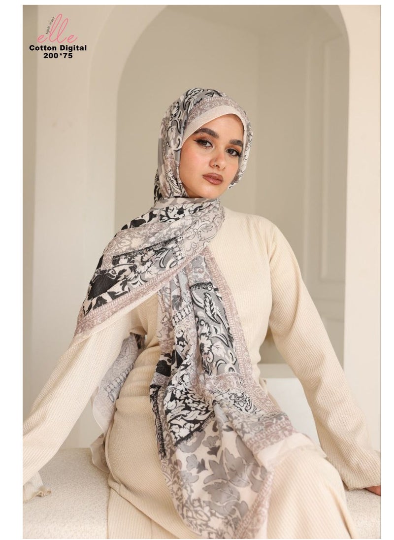 Veil Scarf Cotton Luxury Islamic Hijab Soiree for Women for Occasions and Regular Days - Size (200cmx75cm) - pzsku/Z76790436C54DFDCB5A36Z/45/_/1734595172/54bf7610-8020-439f-95ee-6804f18c595c