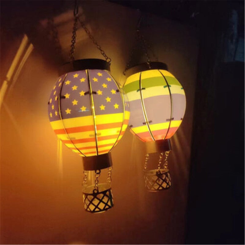 Solar Hot Air Balloon Light: 2 Inch Metal Build - Eco-Friendly Solar Powered, Auto Charge Glow - Colorful Decorative Lantern for Outdoor Garden, Yard, Tree & Porch - Image 5