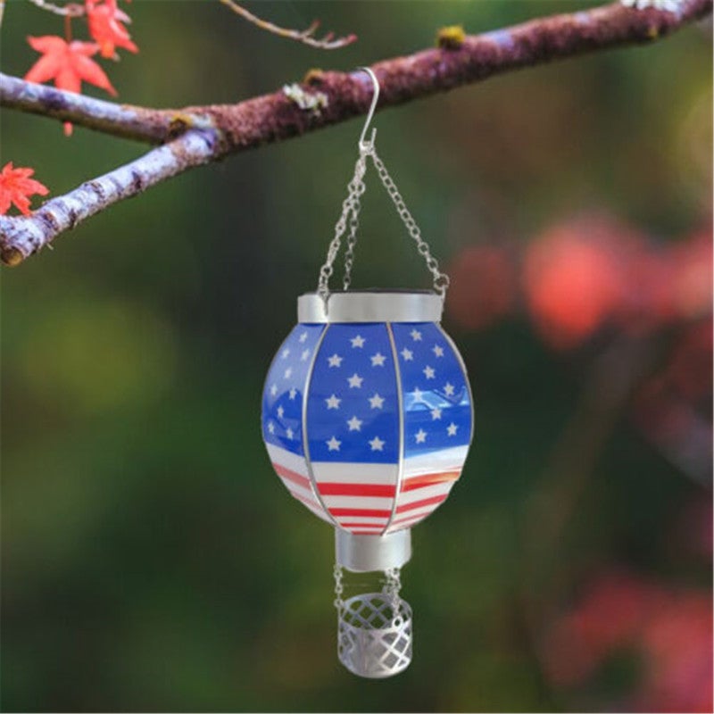 Solar Hot Air Balloon Light: 2 Inch Metal Build - Eco-Friendly Solar Powered, Auto Charge Glow - Colorful Decorative Lantern for Outdoor Garden, Yard, Tree & Porch - Image 4