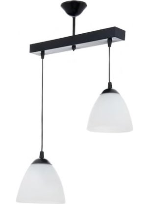Riolight Modern Double Opal Glass Pendant Lamp Length: 30CM 