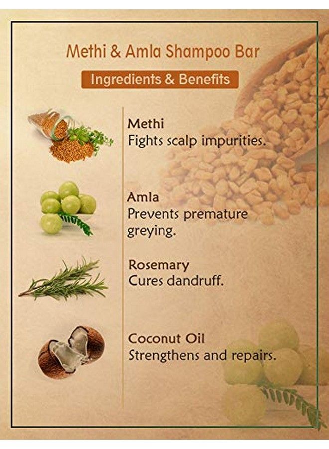 Ancient Living Methi & Amla Shampoo Bar 100 G (2 Pieces) - Image 4