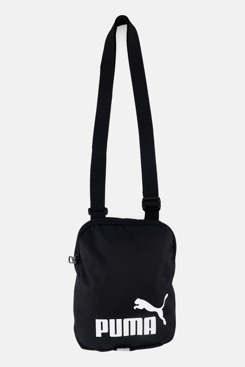 PUMA Men Phase Portable Brand Logo Cross Body Bag, Black  - Image 1