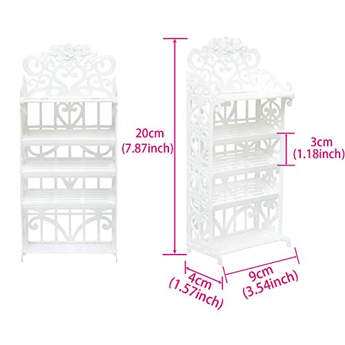 BJDBUS 1 Doll Shoes Rack Shelf + 20 Pairs Shoes Set Accessories High Heel Boots Sandals Assorted Furniture for 11.5 Inch Girl Doll - Image 4
